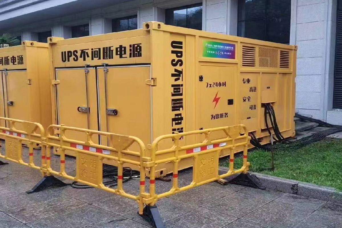 婺源发电机租赁施工现场